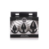 Master Series Lot de 3 plugs Spades Noir